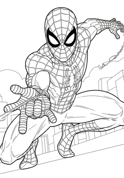 Get ready to color your favorite web-slinging hero! Print this fun Spider-Man coloring page and bring him to life with your own amazing colors.