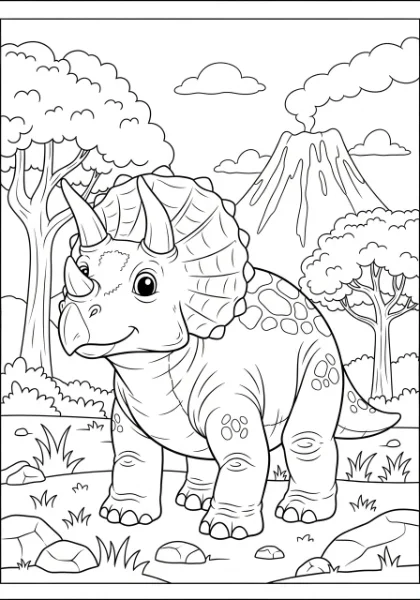 Get ready for a roar-some adventure with this fun dinosaur coloring page! Perfect for kids, just print and bring this prehistoric creature to life with your favorite colors.
