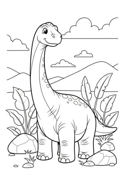 Bring a friendly dinosaur to life with your favorite colors! This printable coloring page is perfect for young artists to enjoy.
