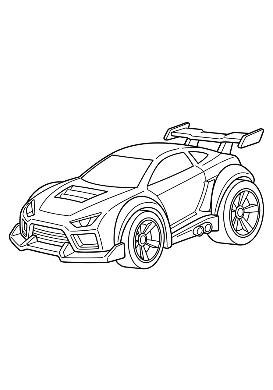 Get ready to race with this awesome Hotwheels car coloring page! Print it out for free and let your creativity shine as you color your very own speedy vehicle.
