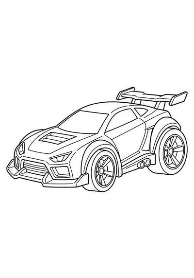 Get ready to race with this awesome Hotwheels car coloring page! Print it out for free and let your creativity shine as you color your very own speedy vehicle.