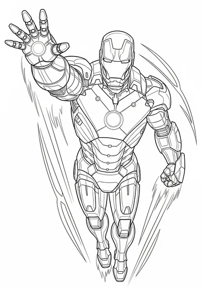 Suit up for some coloring fun with this awesome Iron Man coloring page! Download and print this superhero design for hours of creative entertainment.