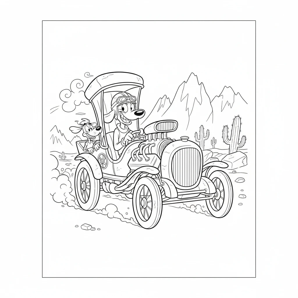 Bring the iconic car from Mutley's cartoon to life with your favorite colors! This fun, printable coloring page is perfect for fans of all ages to enjoy.