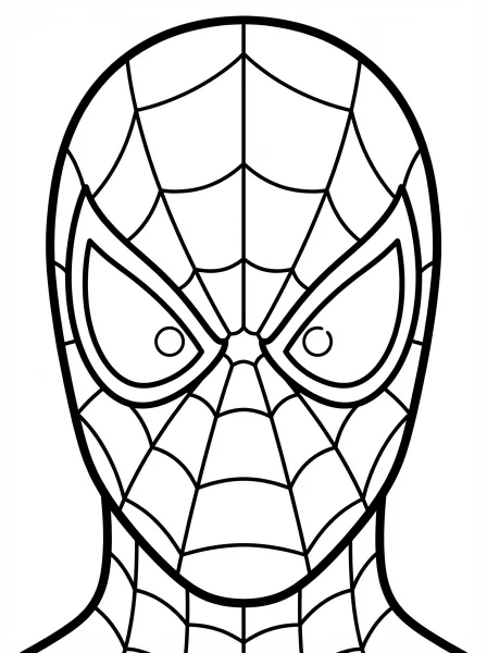 Print this exciting Spider-Man mask coloring page and bring the web-slinger to life! Perfect for fans of all ages who love to color.