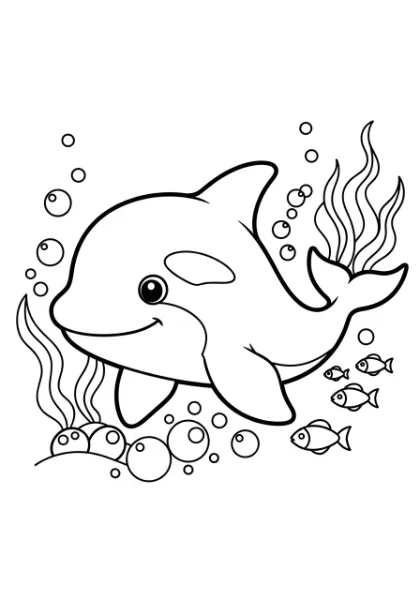 Dive into the ocean with this fun orca coloring page! Perfect for kids and adults to print, color, and learn about these amazing marine animals.