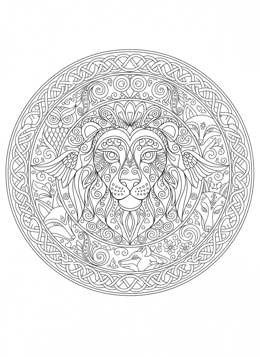 Discover intricate animal face mandala coloring pages perfect for relaxation and creative expression. Download and print these unique designs for kids and adults to enjoy.