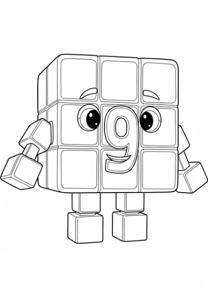 Bring Number Block 9 from the Netflix show to life with your favorite colors! This fun printable coloring page is perfect for young fans to enjoy.